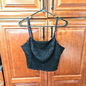 Torrid Black Lace Crop Top #601